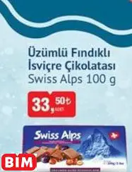 SWİSS ALPS ÜZÜMLÜ FINDIKLI İSVİÇRE ÇİKOLATASI SWİSS ALPS ÜZÜMLÜ FINDIKLI İSVİÇRE ÇİKOLATASI